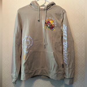 Brooklyn Cloth “Love Nature” “Let’s coexist” Tan Hoodie Size Small Men’s